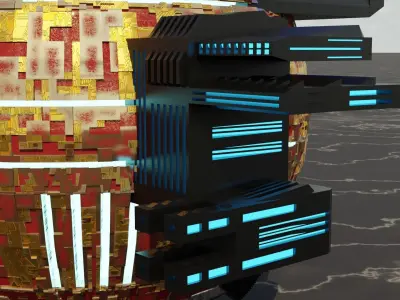 Futuristic drone 3D model Low-poly 3D model