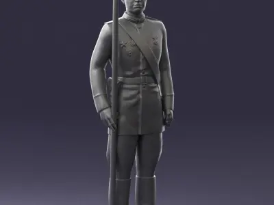000111 Soviet Officer in Parade Uniform 0116 3D model