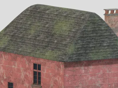 Castle Medieval Middle Ages 04 Low Poly PBR Realistic Low-poly 3D model