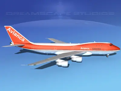 Boeing 747-100 Jumbo Jet Avianca 3D model