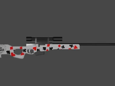 Arma AWM Low-poly 3D model