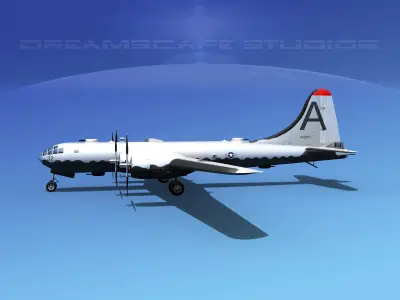 Boeing B-29 Superfortress V06 3D model