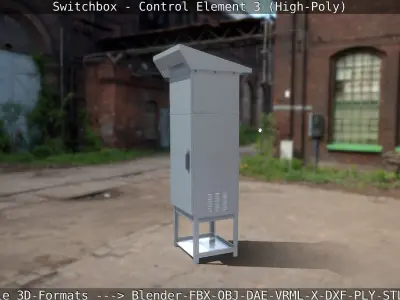 Switchbox - Control Element 3 - High-Poly 3D model