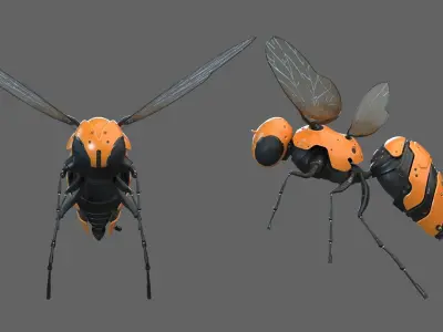 3d model of the cyberpunk Wasp 3D model