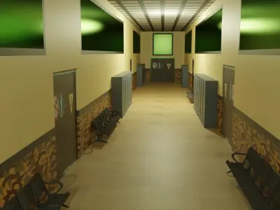 Military Base Low-poly 3D model