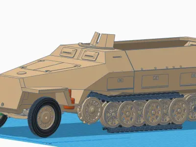 SdKfz 251 Ausf D 1to16 RC Halftrack 3D print model