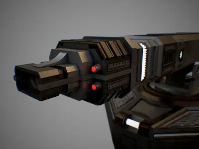 Sci-Fi Turret 2 Low-poly 3D model