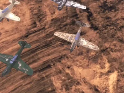 World War 2 Plane Low-poly 3D model