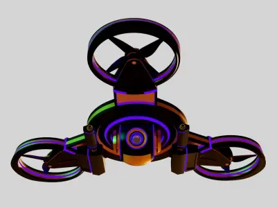Tri Copter Low-poly 3D model