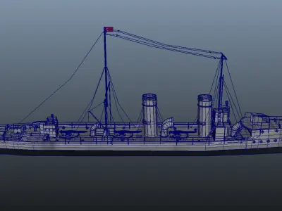 Muavenet-i Milliye Battleship 3D model