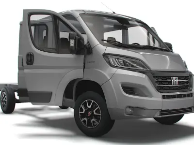 Fiat Ducato Chassis Truck CrCab 4035WB HQInterior 2023 3D model