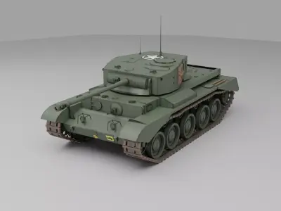 A34 Comet British Medium tank Free 3D model