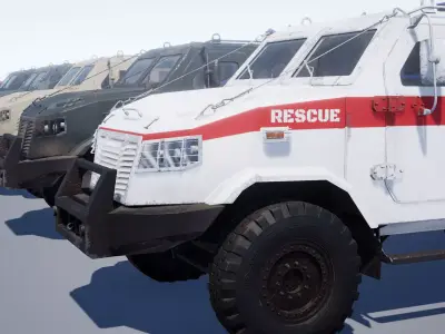 Armored Military Vehicle Low-poly 3D model