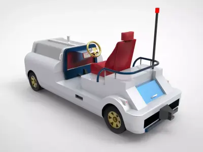 Airport Cargo and Loader Transporter 1 3D model