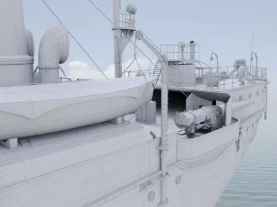 boat Brave Low-poly 3D model