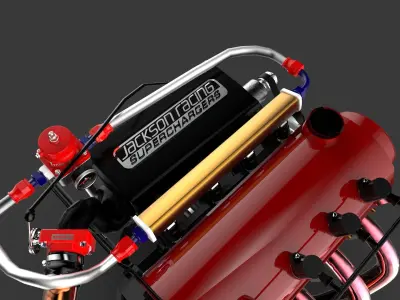 D16 Honda Supercharger 3D model