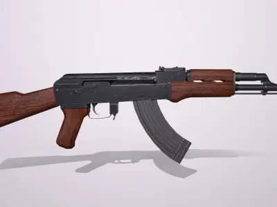 AK47 Kalashnikov Game Ready Low-poly 3D model