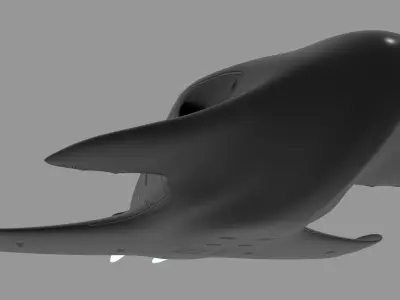 Recon spaceship 3D model Low-poly 3D model