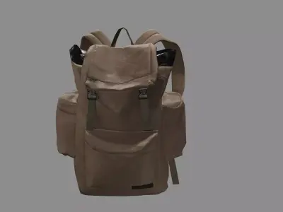 Backpack Camping Handle bag 01 Low-Poly 3D Model 3D model