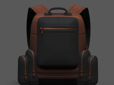 Backpack military combat soldier armor scifi Generic camp  Low-poly 3D model