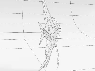 Fish 3d model paper Low-poly 3D model