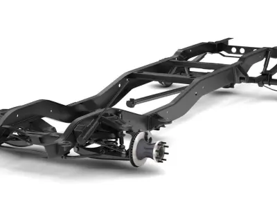 PICKUP TRUCK CHASSIS 2WD DUALLY 3D model