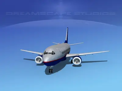Boeing 737-300 United Airlines 3D model