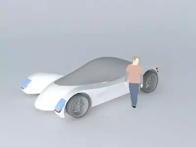 Light Lines Car Free 3D model