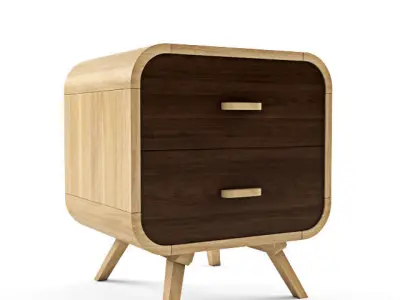 FONTEYN COLLECTION bedside table with two drawers Free 3D model