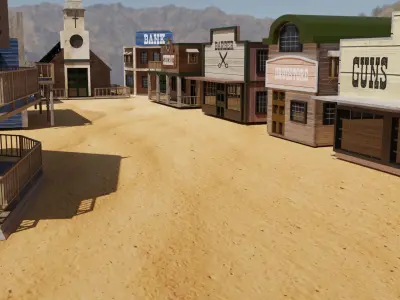 Western Town 3D model