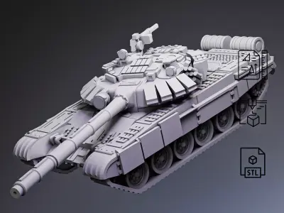 T-72 Main Battle Tank RoZ 3D print model