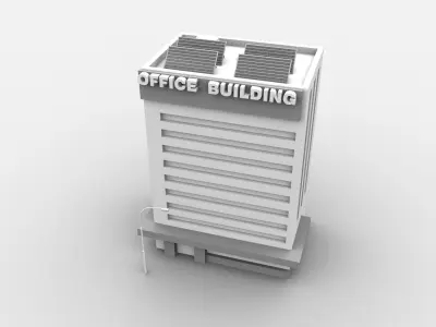 Office Building Low-poly 3D model