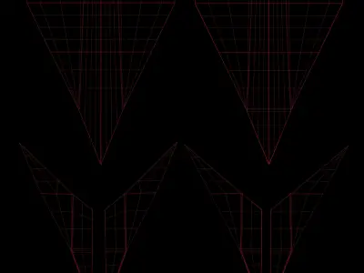 Paper plane Low-poly 3D model