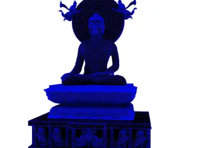 buddha statue 3d model 3D model