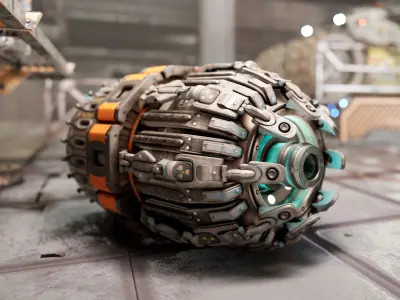 sci fi Machine Part - Cyberpunk design 3D model