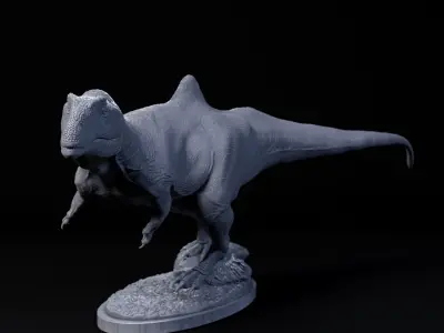 Concavenator chasing 1-35 scale pre-supported FREE model Free 3D print model