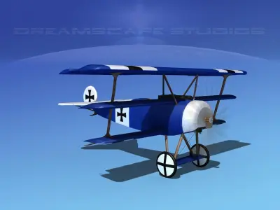 Fokker DR-1 Triplane V04 3D model