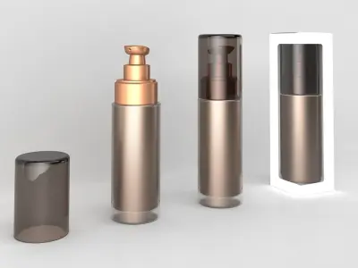 Round Pump Bottle 3D model