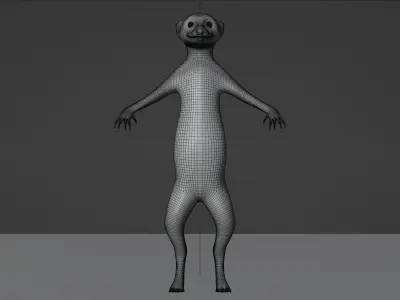 Suricata meerkat 3D model