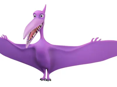 Cartoon Dinosaur Pterodactyl  3D model