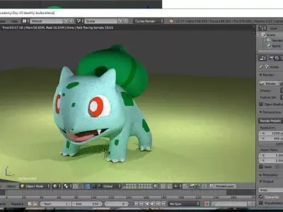 Balbasaur pokemon Free 3D model