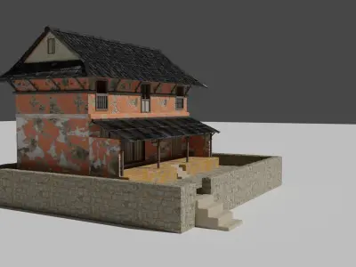Traditional House Of Nepal 3D model