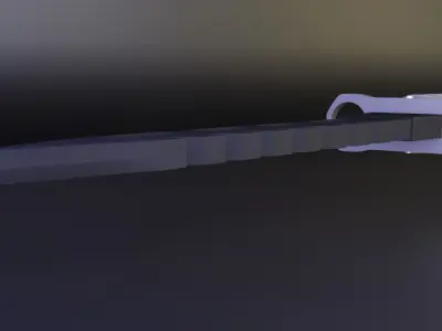 Styled Knife Low-poly 3D model