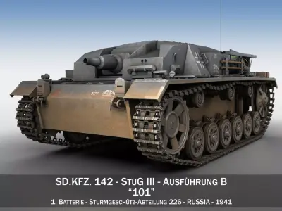 StuG III - Ausf B - StuG Abt 226 3D model