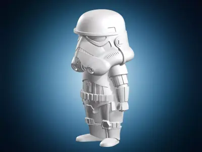 Chibi Stormtrooper Star Wars Collectible Figure 3D print model