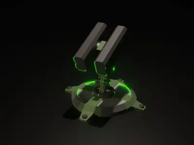 black friday turret 3d NEW YEAR SALE with gift Free low-poly 3D model