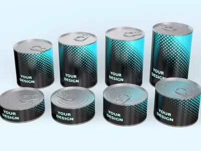 Tin Can Set  3D model