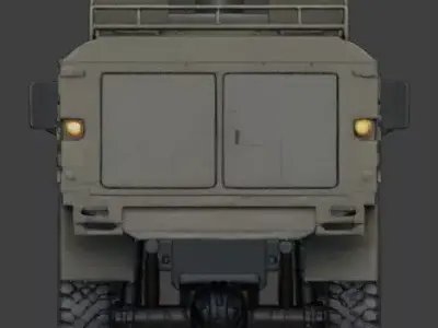 Military Tactical Armored Vehicle Low-poly 3D Model 3D model