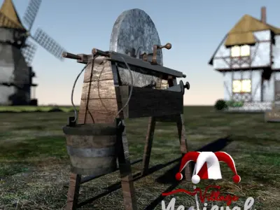 Maquina de moldagem medieval 3D model