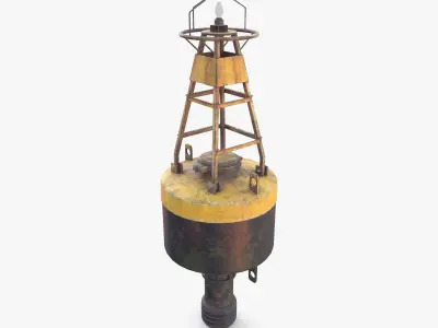 Water buoy v2 Low-poly 3D model